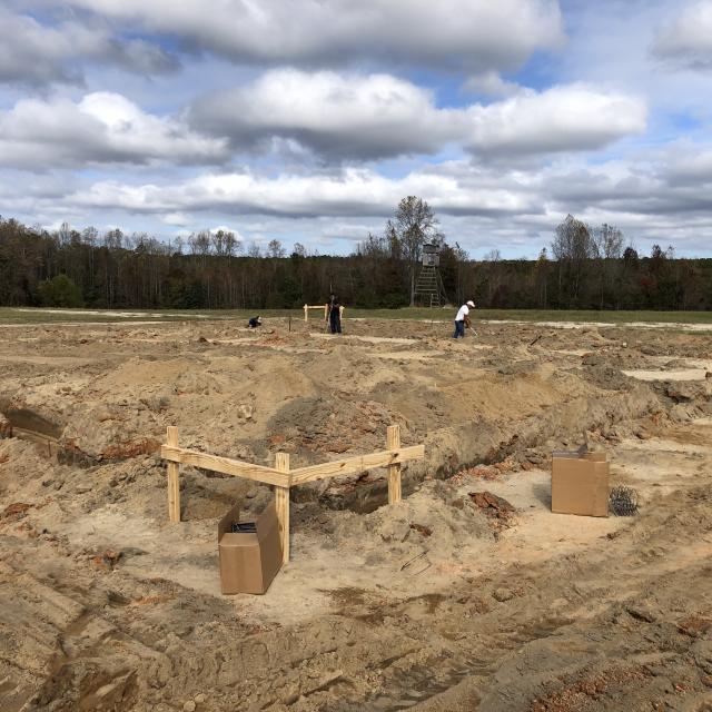 rafter b new footings under construction