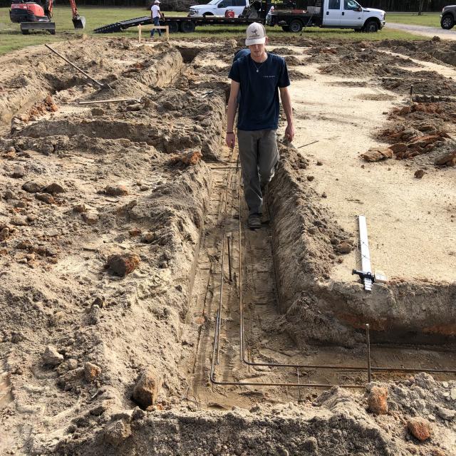 rafter b new footings under construction