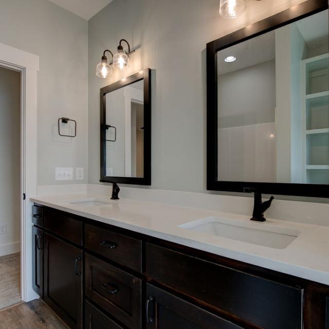 Bathroom with double vanity