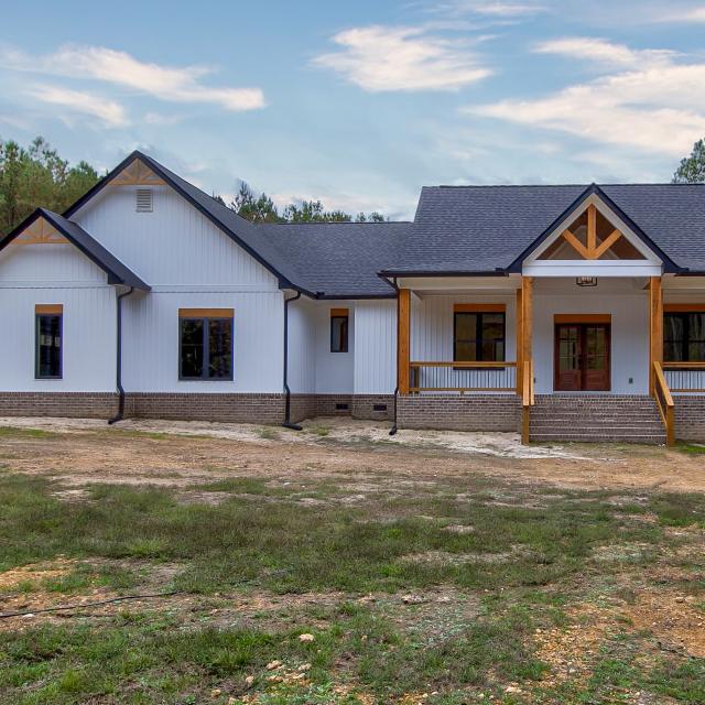 Home Exterior - Front - White Craftsman Style Home